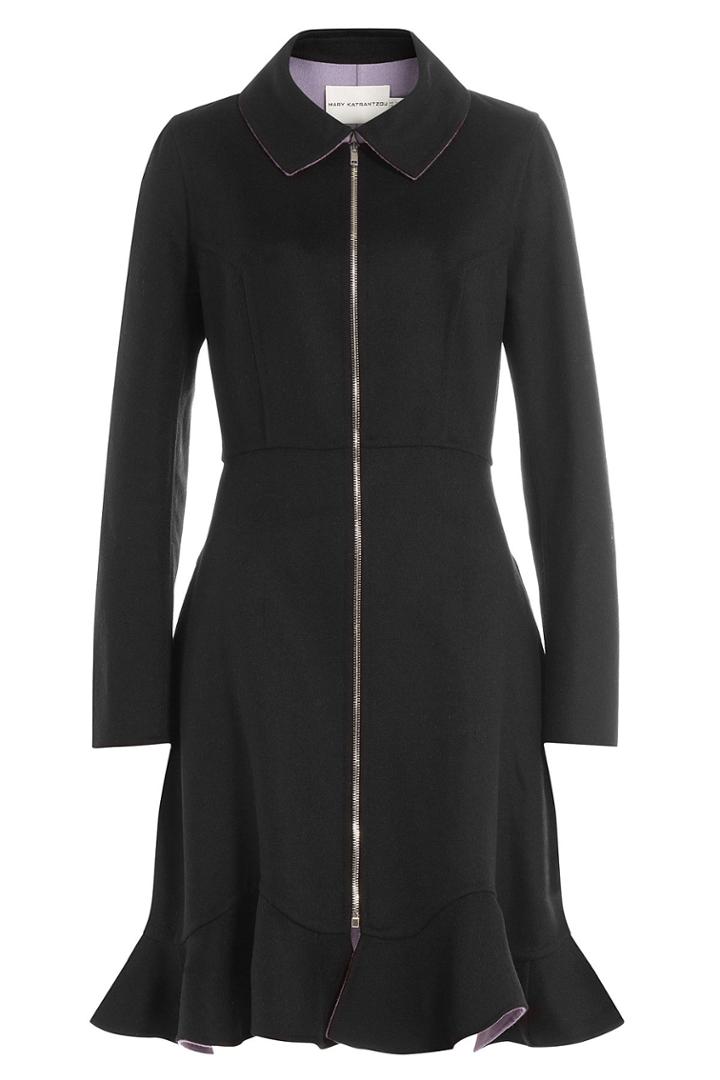 Mary Katrantzou Mary Katrantzou Double-face Wool-cashmere Coat - Black