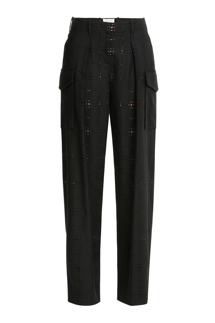Maison Margiela Maison Margiela Wool Pants With Perforated Detail - Black