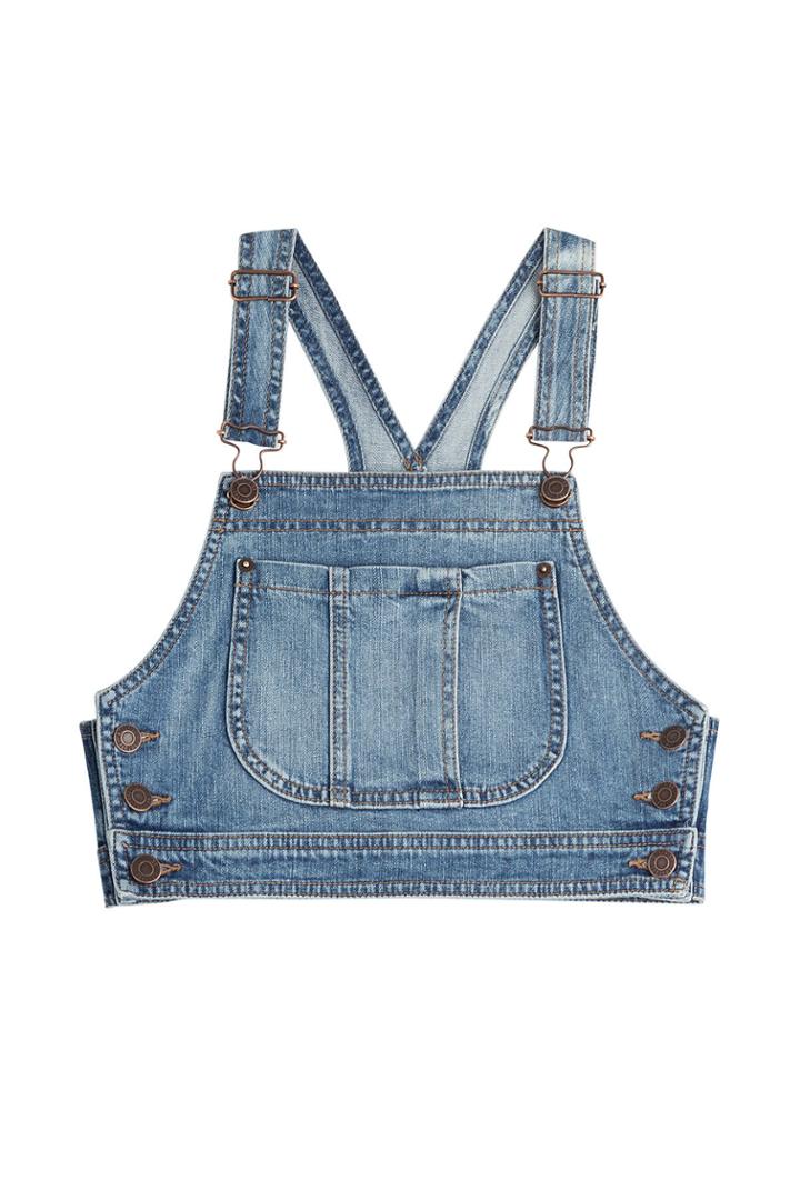 Moschino Moschino Denim Crop Top - Blue