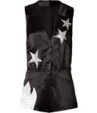 Marc By Marc Jacobs Satin Stud Embellished Stars Playsuit