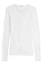 James Perse James Perse Long Sleeved Cotton Top - White