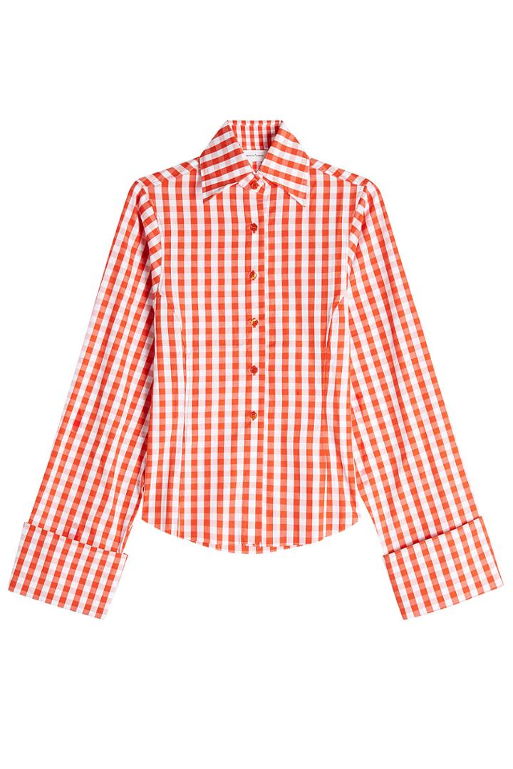 Marques Almeida Marques Almeida Printed Cotton Shirt - Red