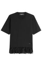 Dsquared2 Dsquared2 Cotton T-shirt With Lace - Black