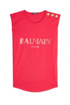 Balmain Balmain Cotton Tank With Embossed Buttons