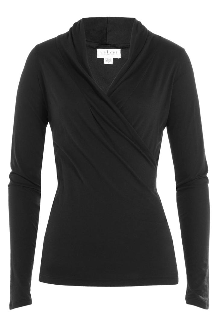 Velvet Velvet Draped Cotton Stretch Top
