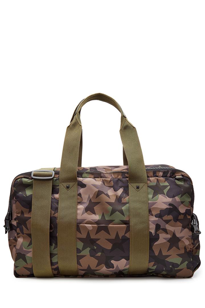 Valentino Valentino Camustars Printed Fabric Weekender Bag