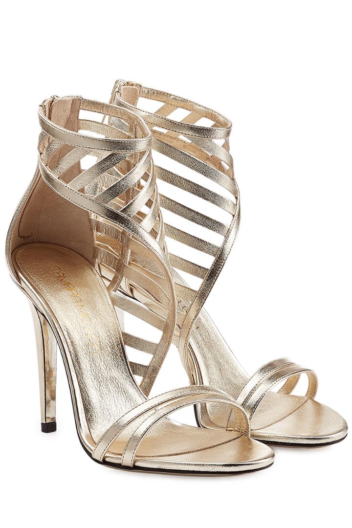 Tamara Mellon Tamara Mellon Metallic Leather Stilettos - Gold