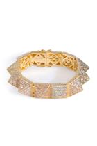 Eddie Borgo Eddie Borgo Gold-plated Pyramid Bracelet With Crystal Embellishment