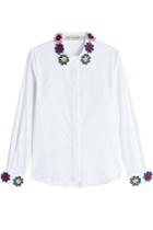 Mary Katrantzou Mary Katrantzou Cotton Shirt With Floral Appliqué