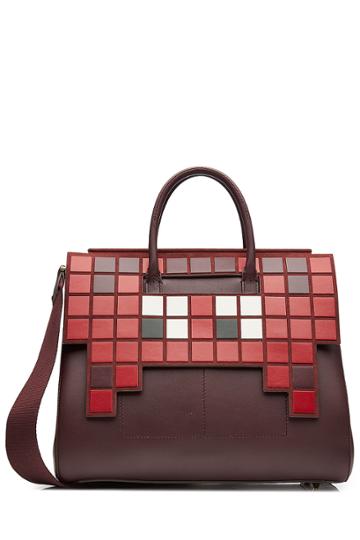 Anya Hindmarch Anya Hindmarch Space Invaders Soft Ephson Leather Tote
