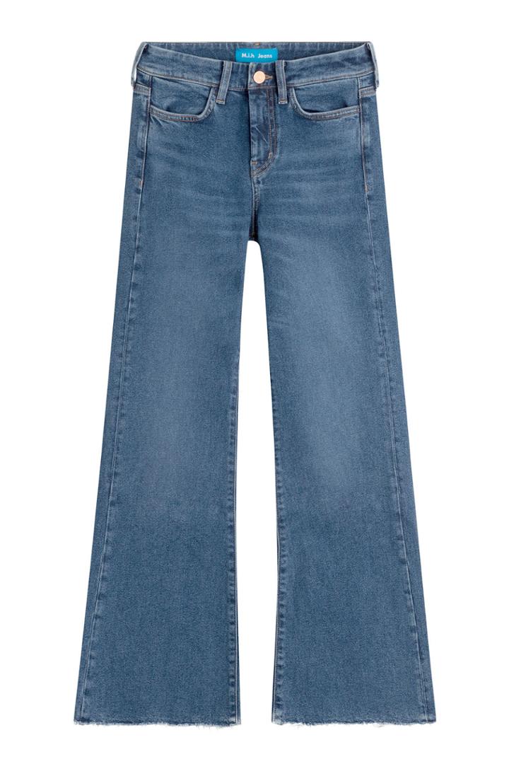 M I H M I H Flared Jeans With Frayed Ankles - None