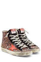 Golden Goose Golden Goose High Top Sneakers With Leather - Animal Prints