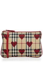 Burberry Shoes & Accessories Burberry Shoes & Accessories Printed Zipped Clutch With Shoulder Strap - Red