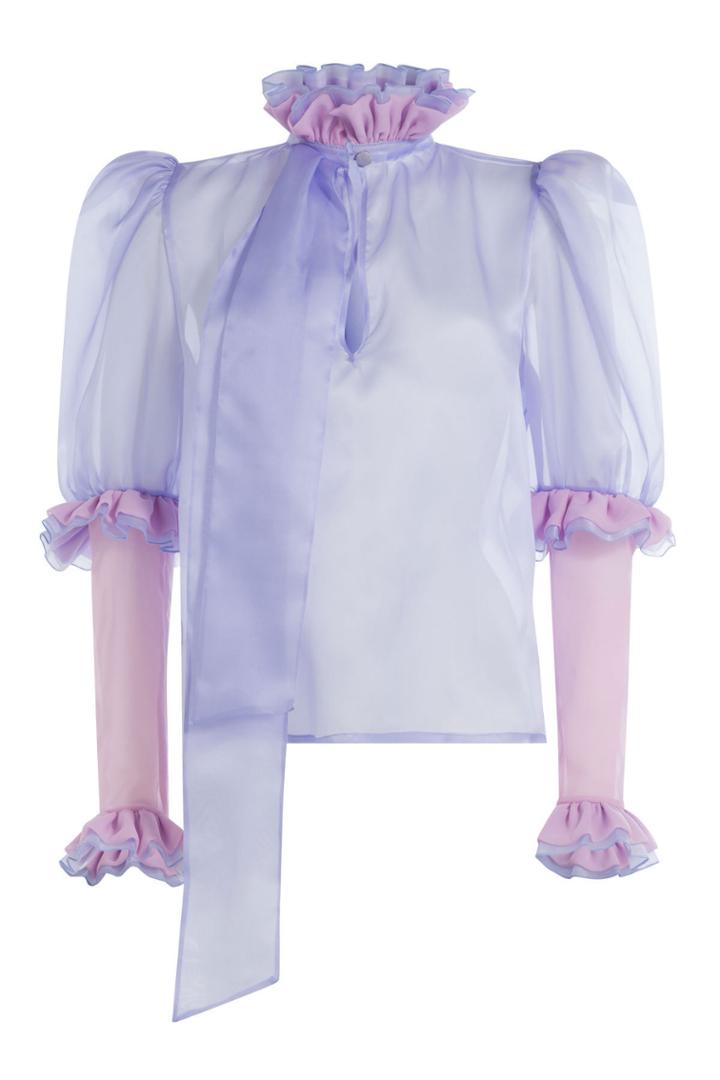 Natasha Zinko Natasha Zinko Silk Chiffon Blouse With Ruffles