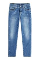Seven For All Mankind Seven For All Mankind Distressed Cropped Jeans - Blue