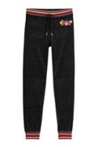 Juicy Couture Juicy Couture Embroidered Velour Pants - Black