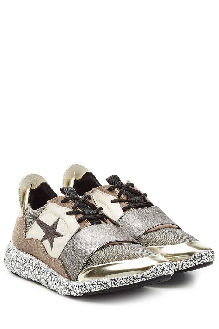 Golden Goose Golden Goose Haus Ridge Sneakers With Leather - Silver