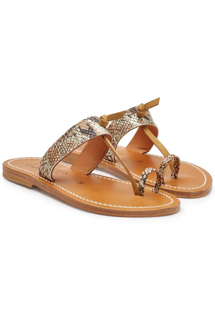 K.jacques K.jacques Printed Leather Ganges Sandals