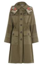 Alexander Mcqueen Alexander Mcqueen Cotton Parka With Embellishment