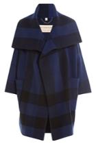 Burberry London Burberry London Printed Coat With Wool And Cashmere - Blue