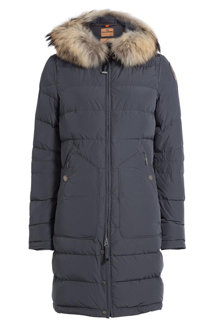 Parajumpers Parajumpers Light Long Bear Down Parka With Fur-trim - Grey