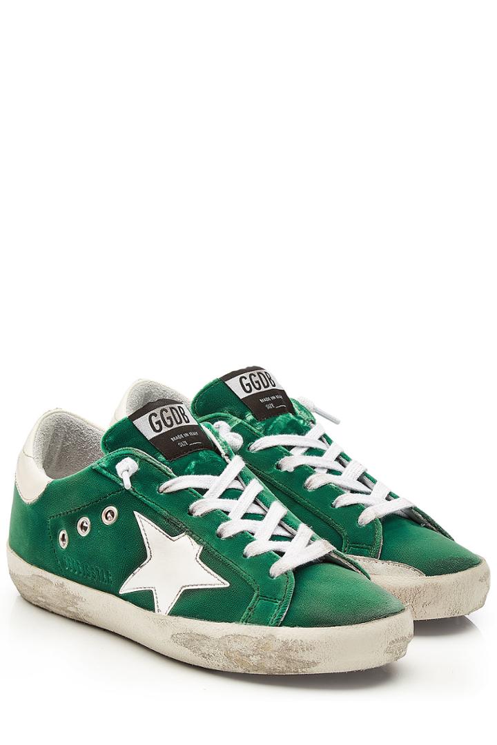 Golden Goose Golden Goose Super Star Sneakers With Cotton And Leather