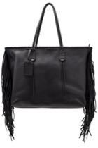 Polo Ralph Lauren Polo Ralph Lauren Leather Tote With Fringes - Black