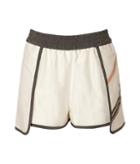Jonathan Simkhai Petal Sport Shorts With Leather Trim