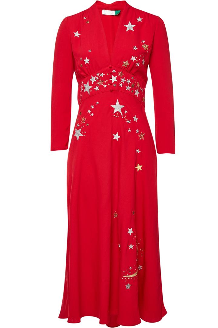 Rixo London Rixo London Margo Embroidered Maxi Dress