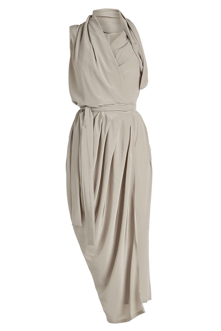 Rick Owens Rick Owens Limo Draped Silk Dress