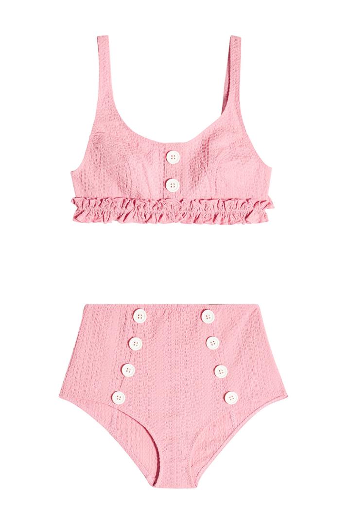 Lisa Marie Fernandez Lisa Marie Fernandez Colby Ruffle High Waist Bikini