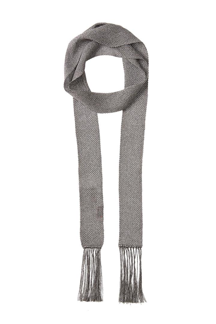Missoni Missoni Skinny Scarf With Fringe - Silver