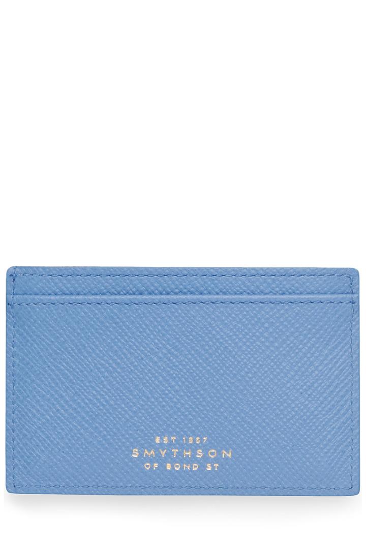 Smythson Smythson Leather Card Holder - Blue