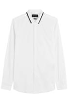 The Kooples The Kooples Cotton Shirt With Contrast Trim - White