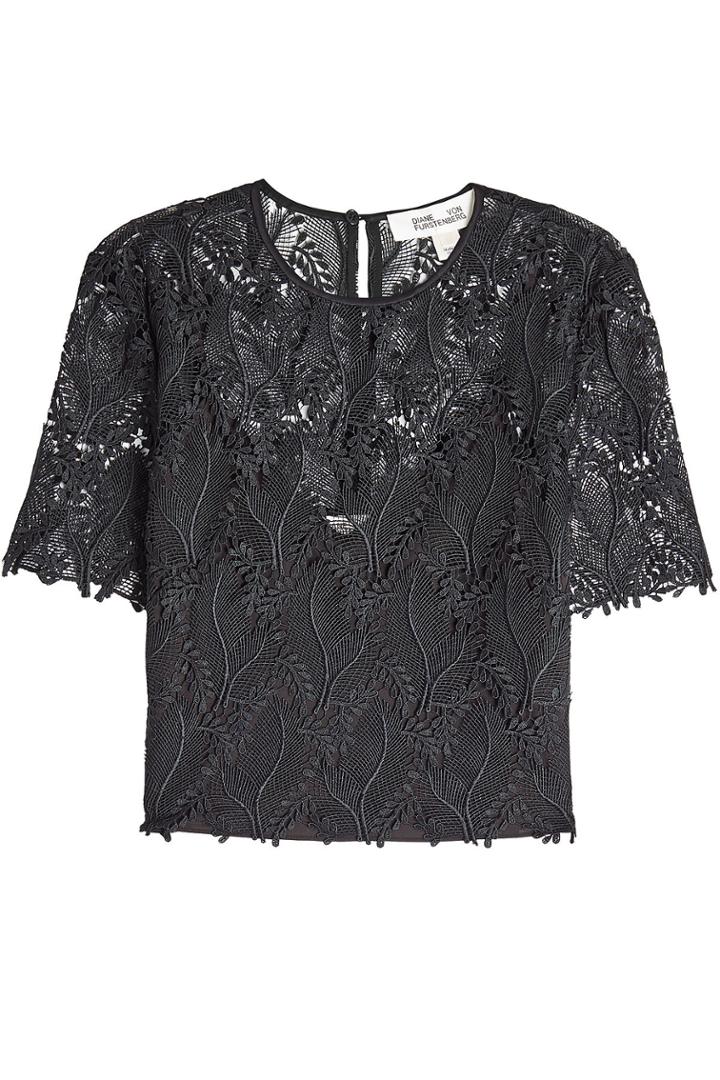 Diane Von Furstenberg Diane Von Furstenberg Embroidered Lace Top