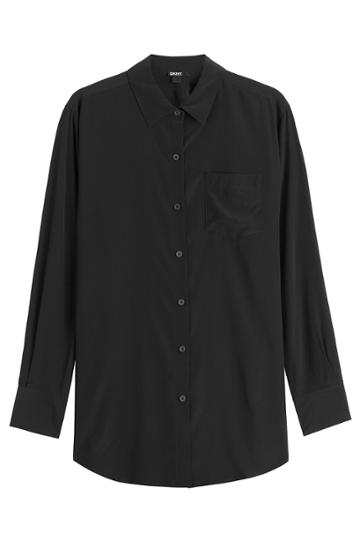 Dkny Dkny Silk Shirt - Black