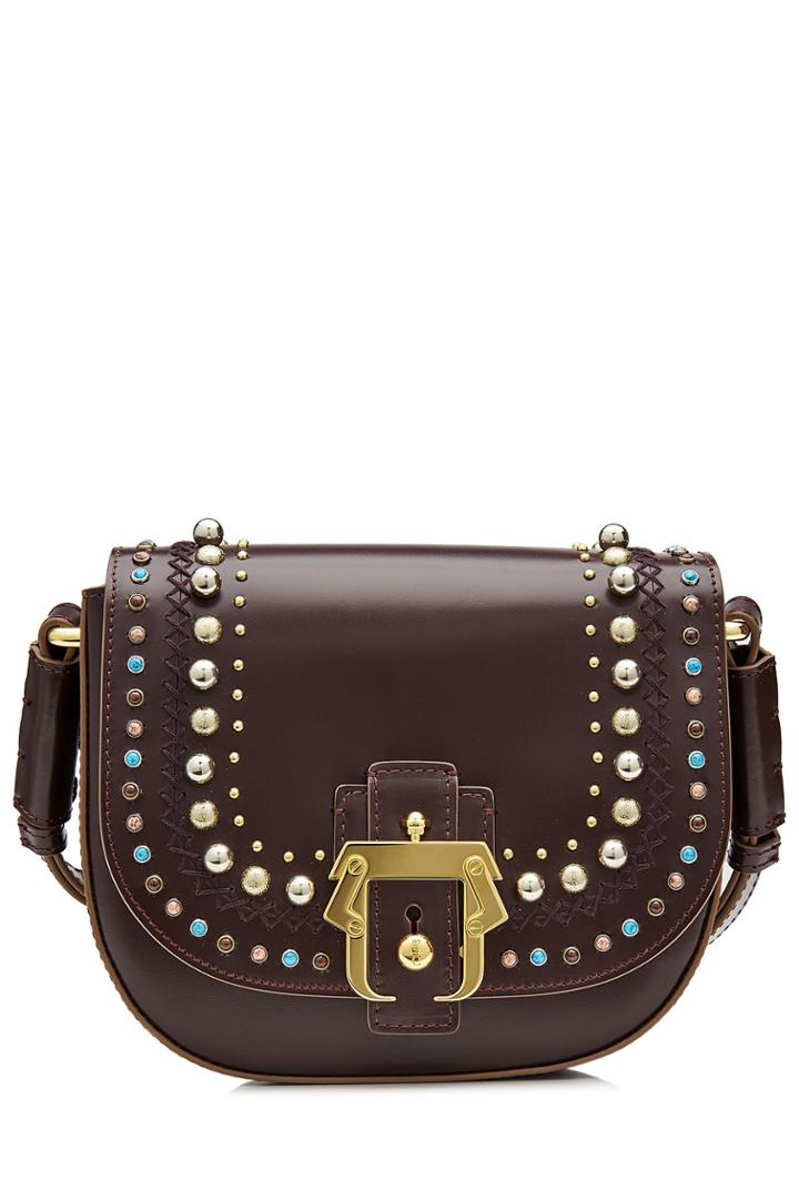 Paula Cademartori Paula Cademartori Embellished Leather Shoulder Bag