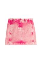 Roberto Cavalli Roberto Cavalli Acid Washed Jean Skirt - Pink