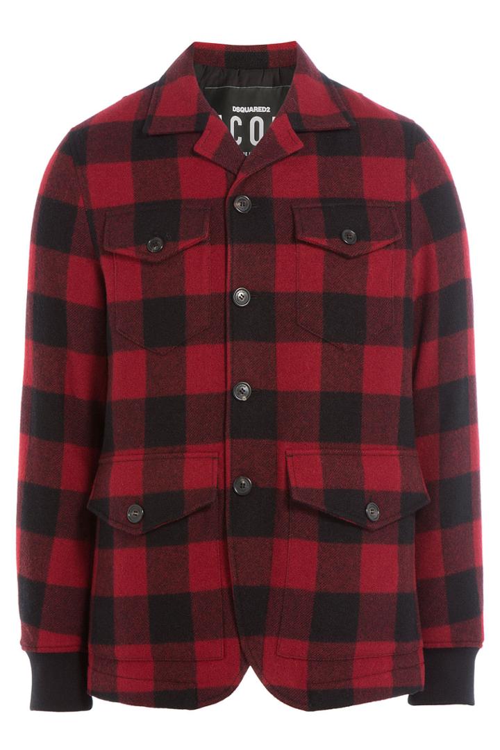 Dsquared2 Dsquared2 Printed Virgin Wool Jacket