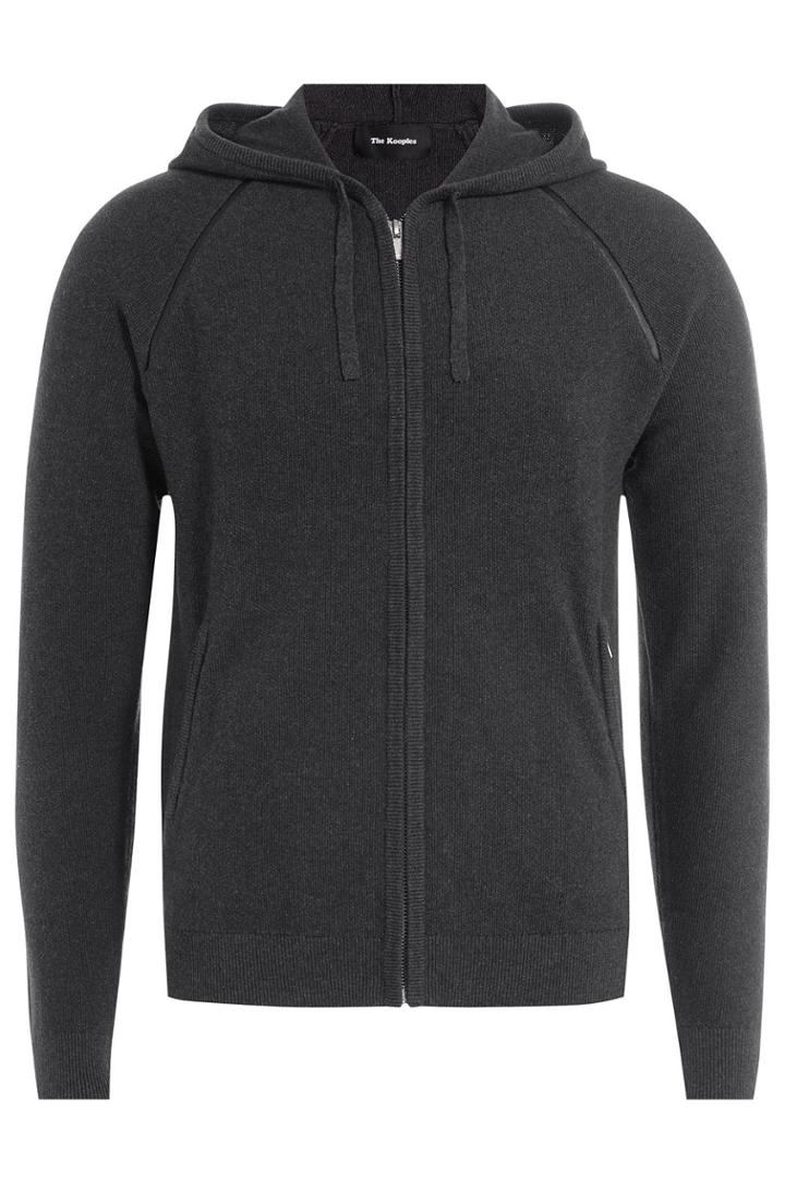 The Kooples The Kooples Wool-cotton Blend Cardigan With Hood