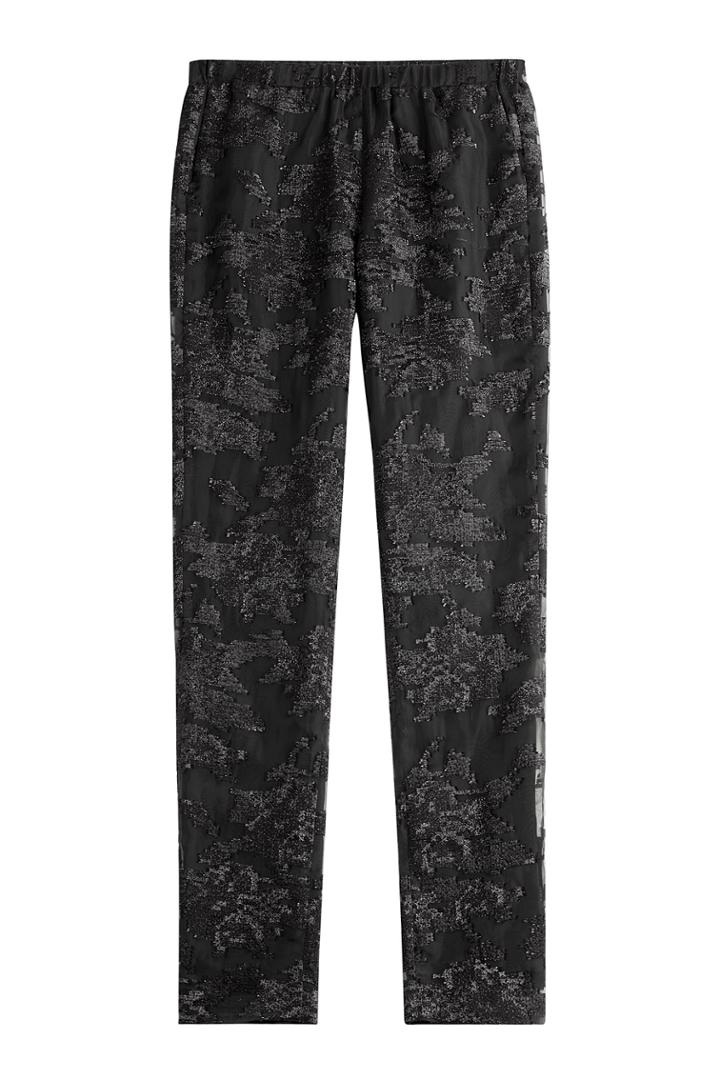 Prabal Gurung Prabal Gurung Silk Pants With Metallic Thread - Black