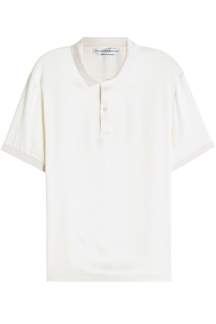 Alexander Mcqueen Alexander Mcqueen Silk Polo Shirt