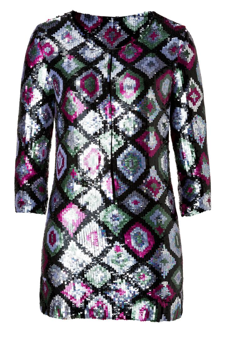 Antik Batik Antik Batik Sequined Tunic In Khaki - Multicolored