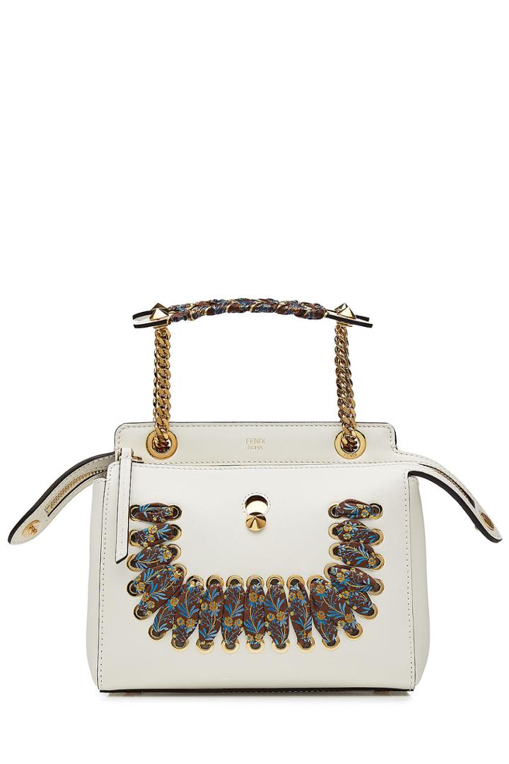 Fendi Fendi Dotcom Click Leather Shoulder Bag