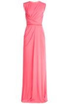 Elie Saab Elie Saab Draped Twill Evening Gown - Pink