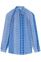 Kenzo Kenzo Printed Silk Blouse With Cut-out Shoulders