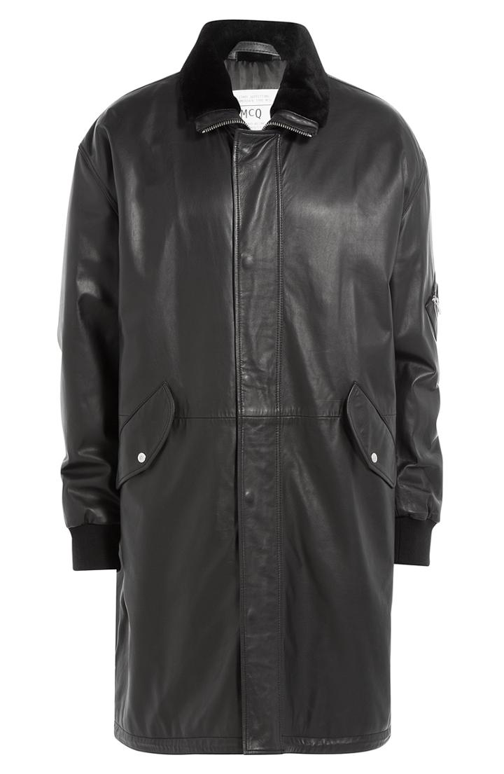 Mcq Alexander Mcqueen Leather Coat