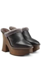 Paloma Barcelo Paloma Barcelo Platform Clogs With Leather