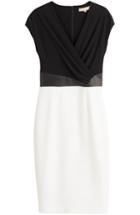Michael Kors Wool Dress With Leather