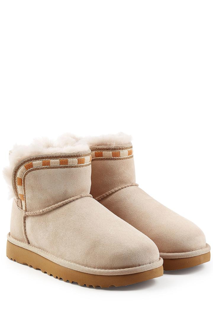 Ugg Australia Ugg Australia Rosamaria Embroidered Mini Suede Boots